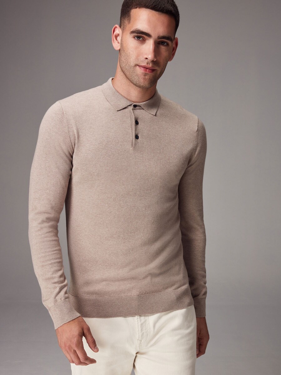 Свитер с v-образным вырезом Next Sweater, бежевый — фото 2