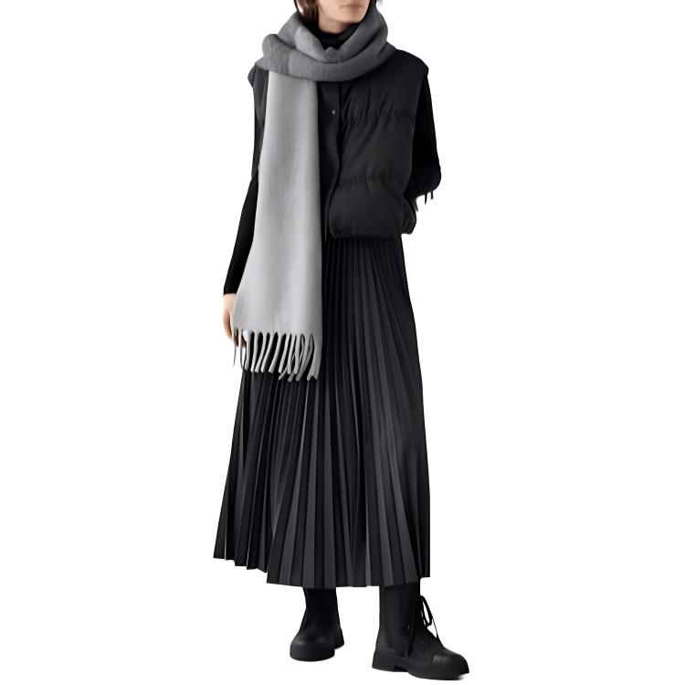 UNIQLO Коллекция C повседневные длинные юбки для женщин темно-серый — фото 4
