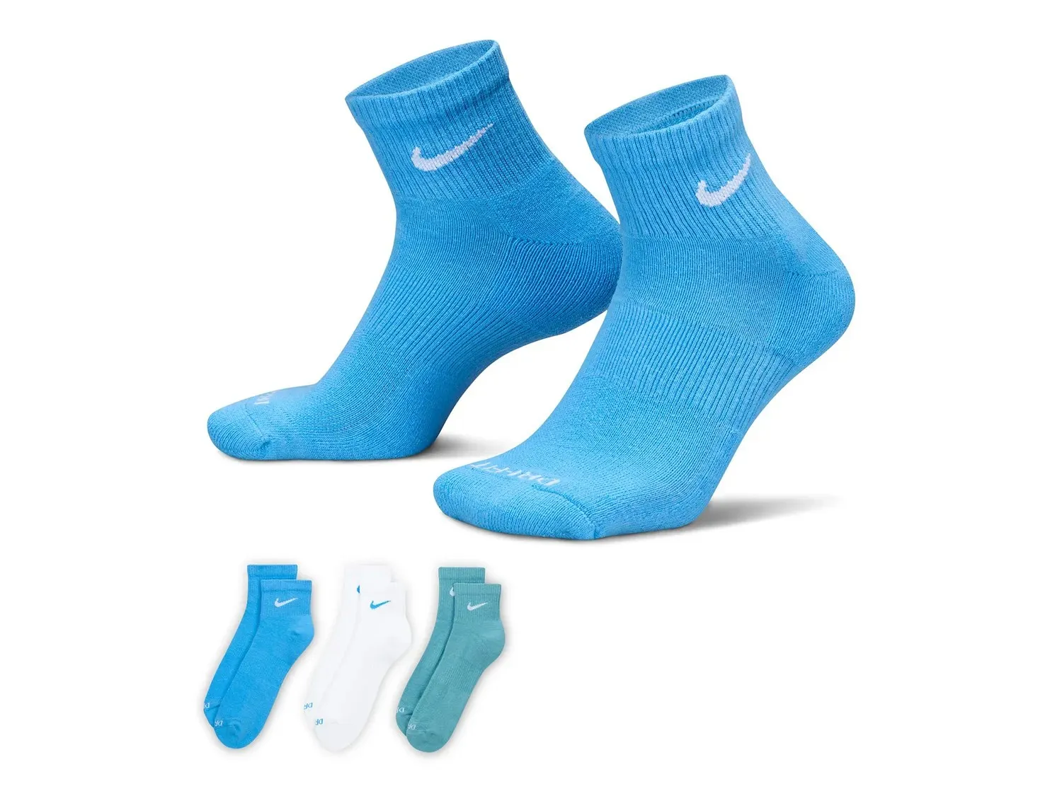 

Женские носки Nike Everday Plus Cushion Ankle Socks — 3 шт., синие