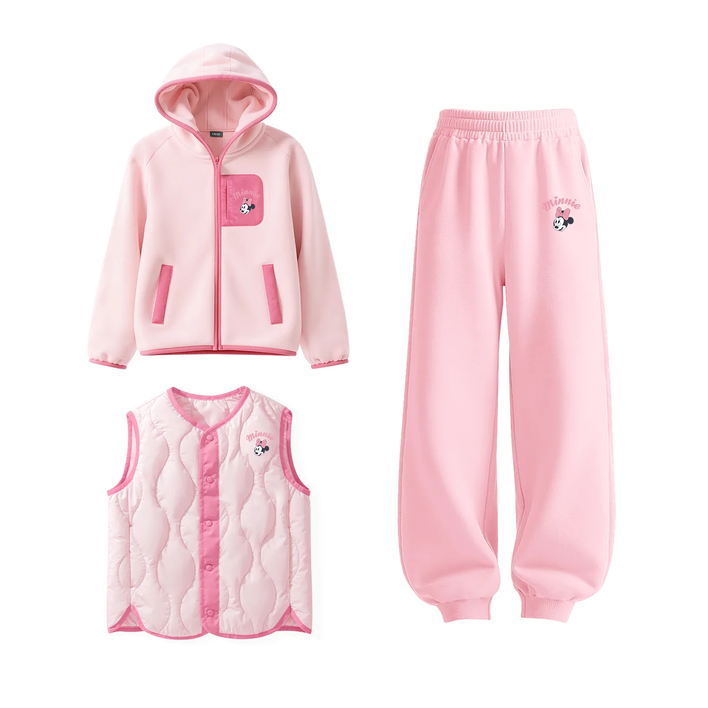Детская повседневная худи на флисе Disney, [Thickened and Fleece-Lined]Silicone Eye Lift K Frosting Pink+Silicone Eye Lift K Firework Pink+Eye Lift K Navy Blue — фото 3
