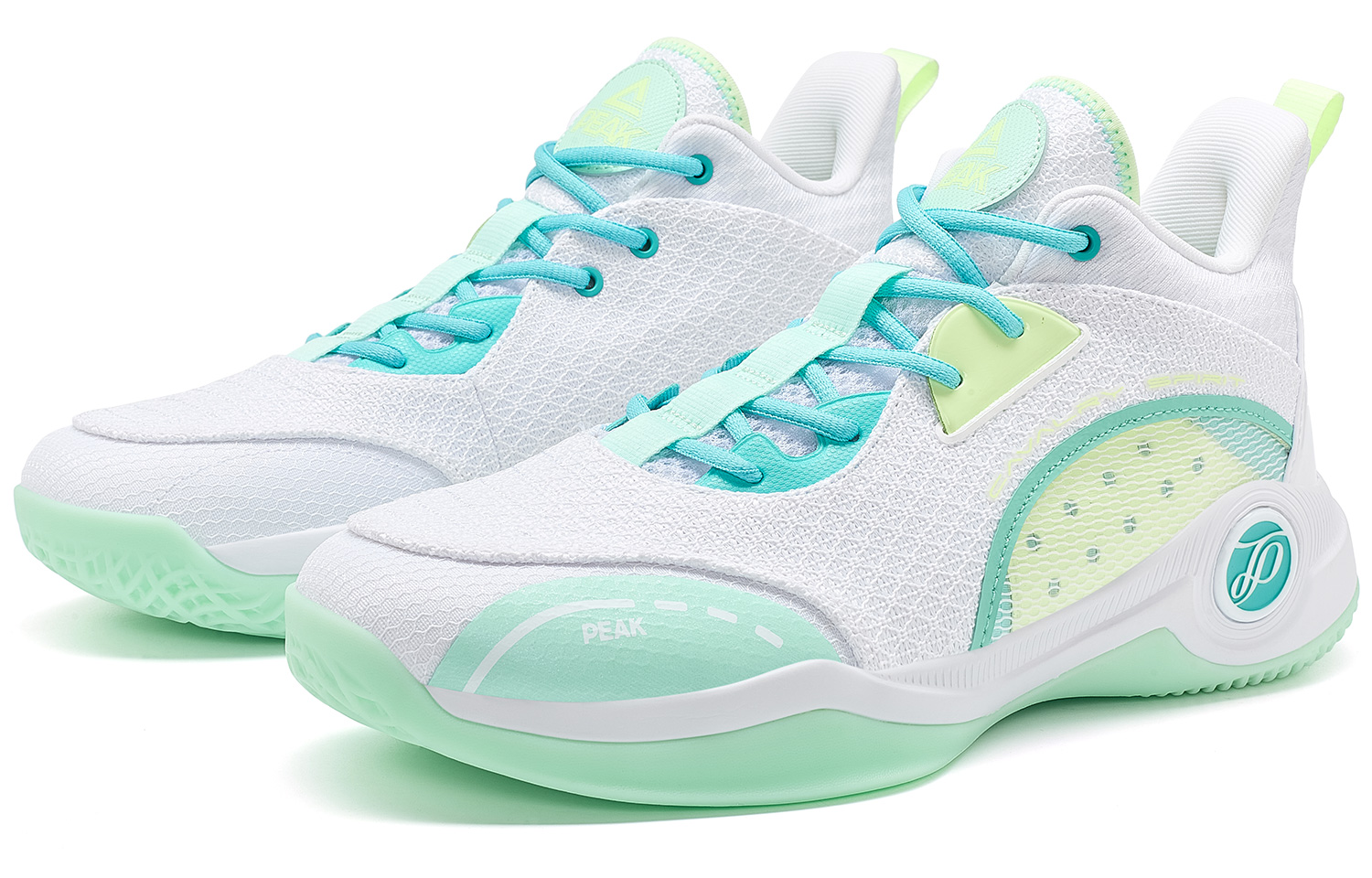 Пик Баюмакс Мужские Баскетбольные Кроссовки Низкие Белые Ретро Амортизация Отскок Износостойкие Против скольжения — фото 3
