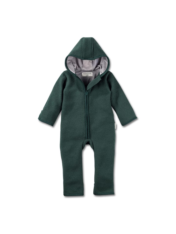 

Комбинезон из шерстяного флиса цвета лесной зелени Hofbrucker