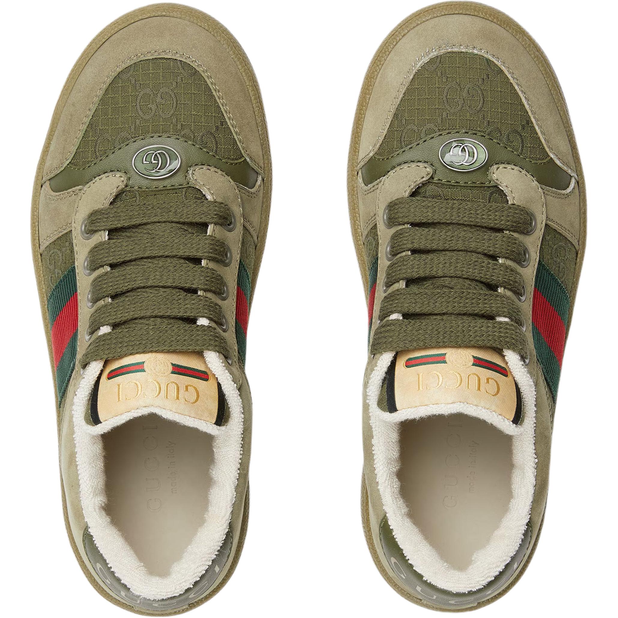 GUCCI Детские кроссовки для скейтбординга Screener Low Top, зеленые — фото 4
