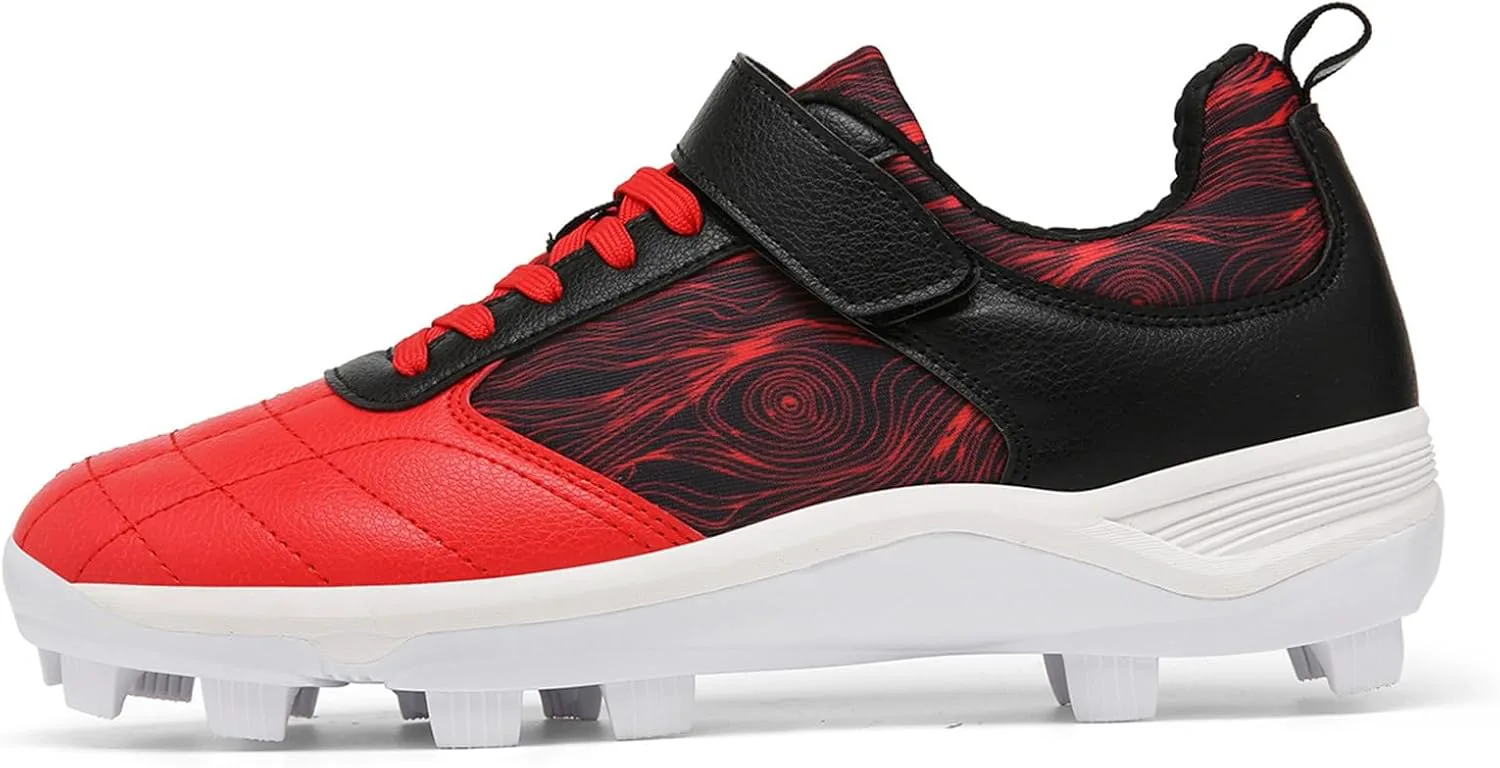 

Мужские бейсбольные кроссовки DHAEY, противоскользящие, износостойкие, профессиональные уличные двухцветные спортивные кроссовки, дышащие, для начинающих, для софтбола (Цвет: бело-черный, Размер: 9,5 женский / 8 мужской), белый