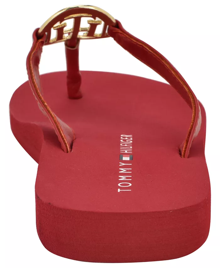Женские шлепанцы Crelina Logo Flip Flop Tommy Hilfiger, красный — фото 3