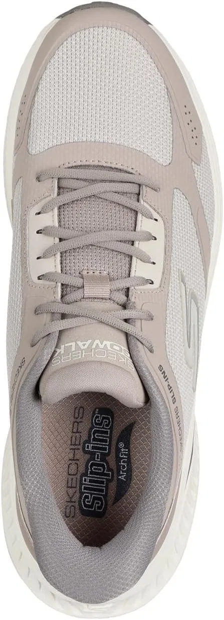 Мужские кроссовки Skechers Go Walk Max Cushioning Arch Fit Jaylen, Taupe Synthetic Textile Trim — фото 3
