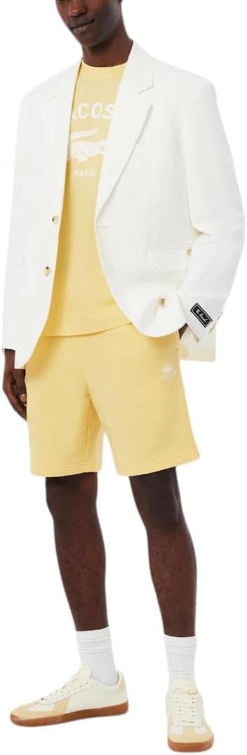 Lacoste мужские шорты Regular Fit из неворсистого флиса, Yellow — фото 4