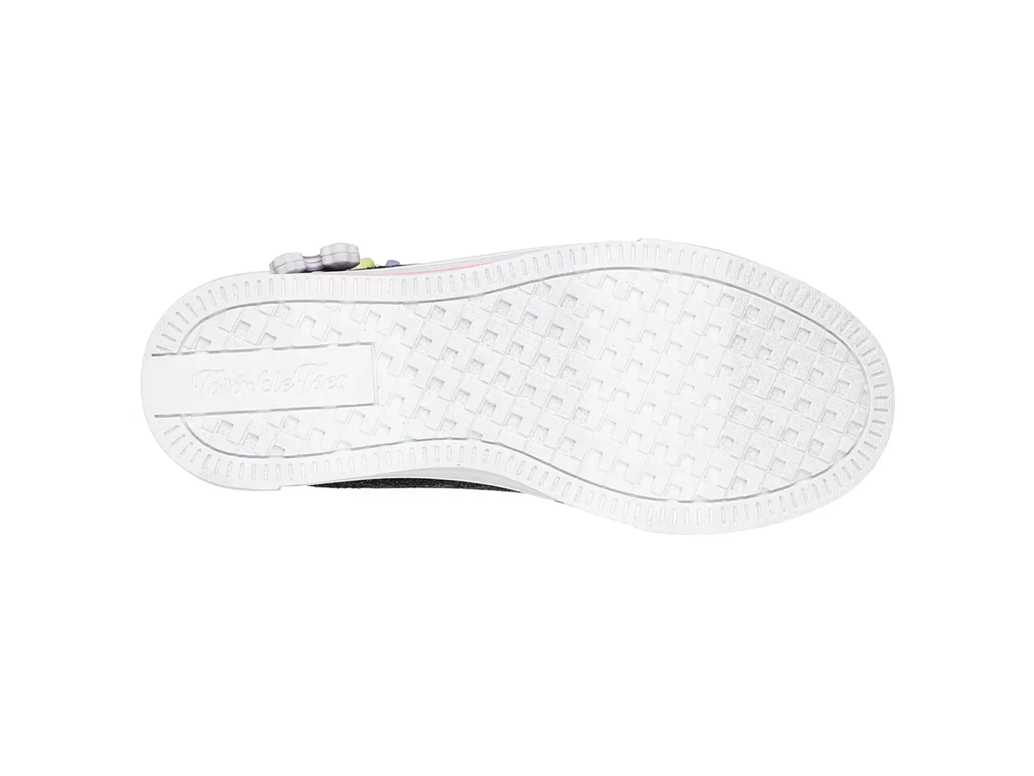 Блестящие кроссовки Twinkle Sparks Charm Bestie на высокой платформе - детские Skechers, Black — фото 4