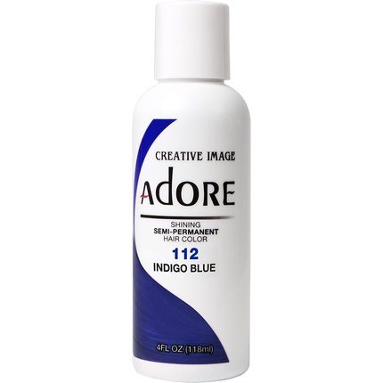 

Сияющая полуперманентная краска для волос 112 Индиго Синий 118 мл Adore