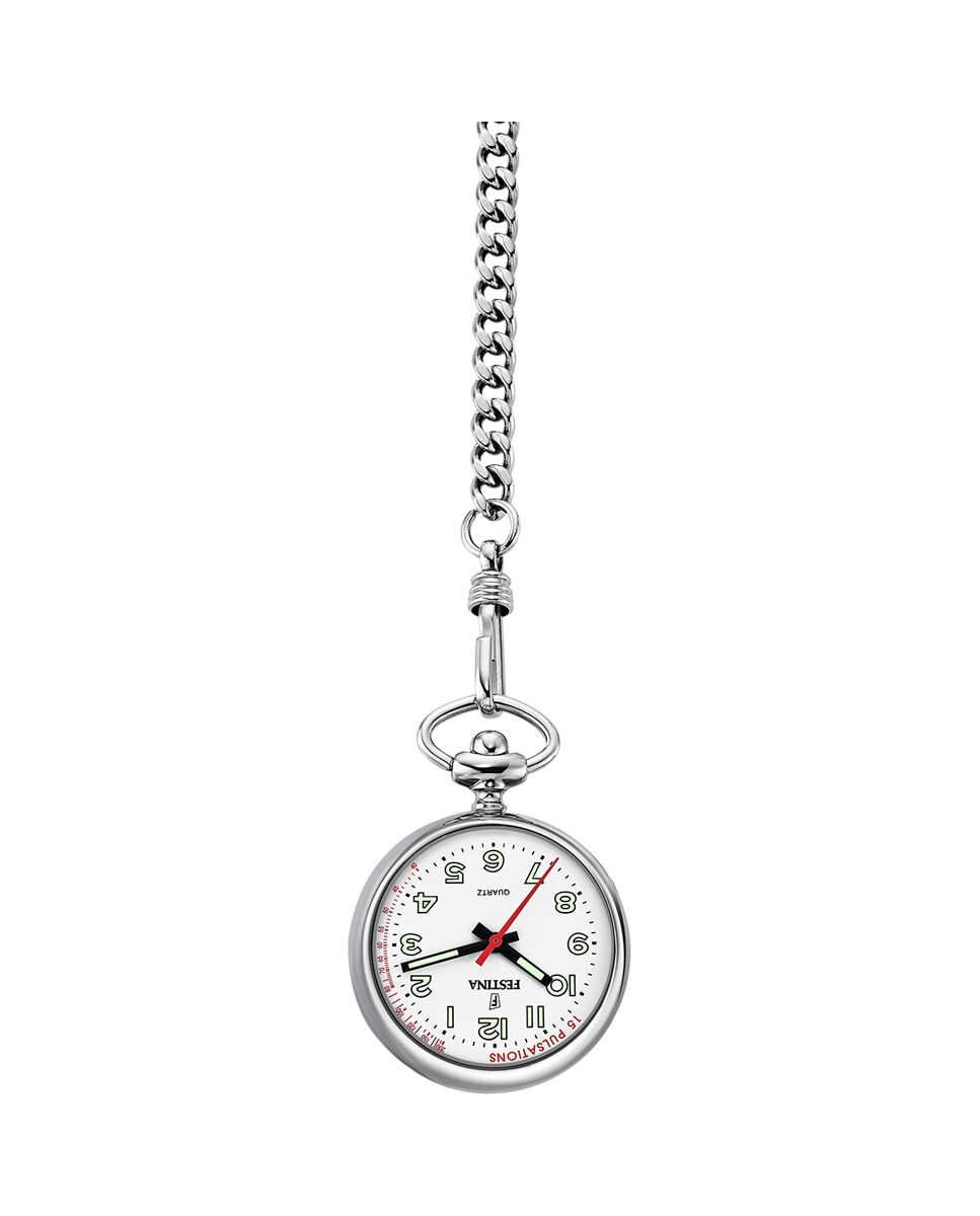 

Женские часы F2034/1 Серебристые стальные карманные Festina, серебро