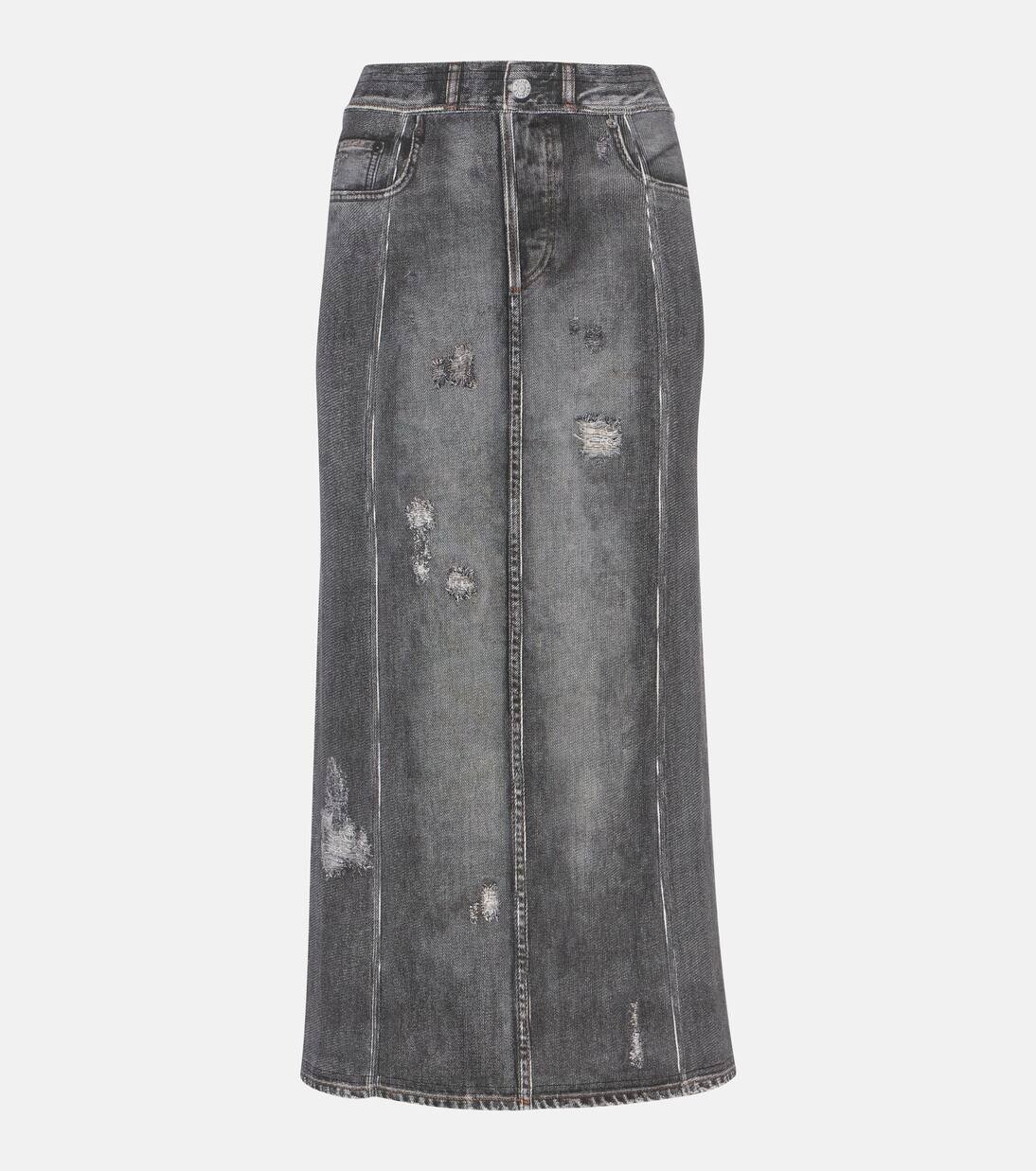 

Джинсовая юбка миди Acne Studios, цвет vintage black