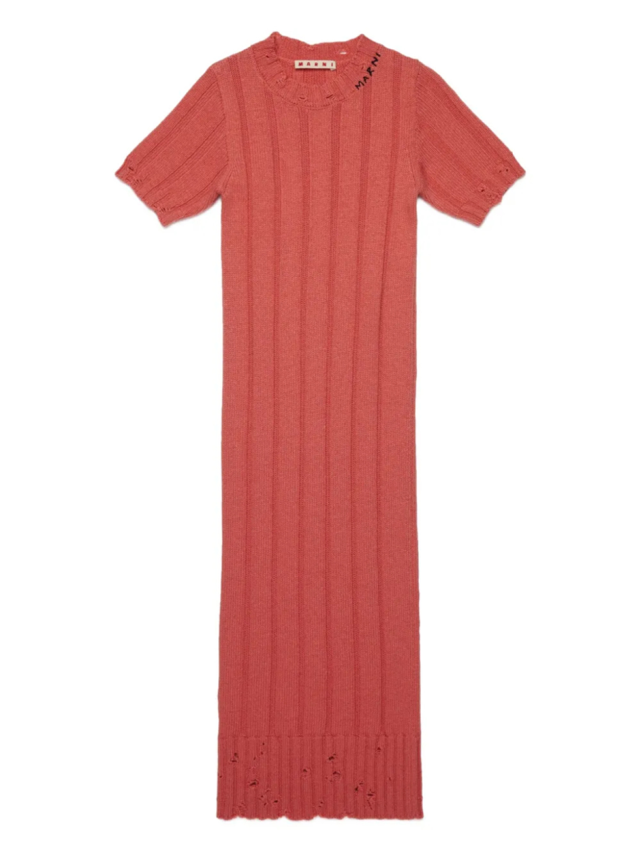 

Платье с вышитым логотипом Marni Kids, красный