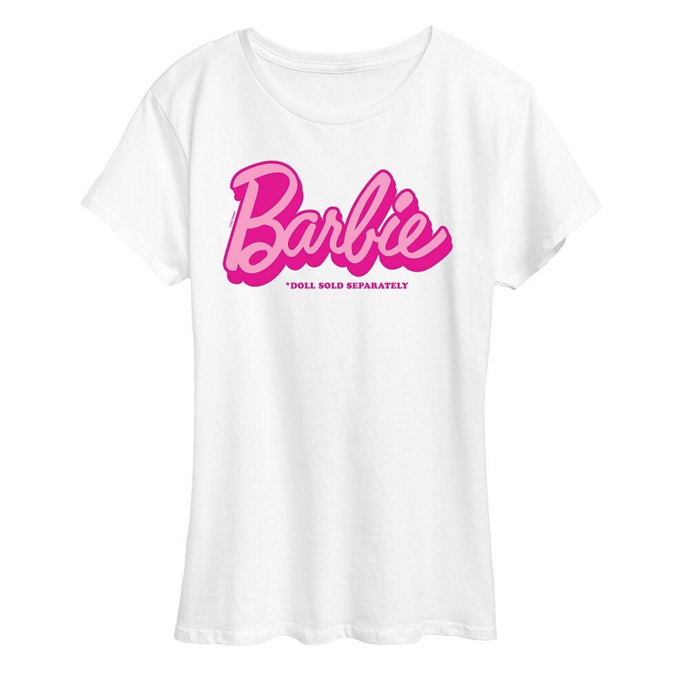

Женская кукла Барби продается отдельно, футболка с рисунком Barbie, белый