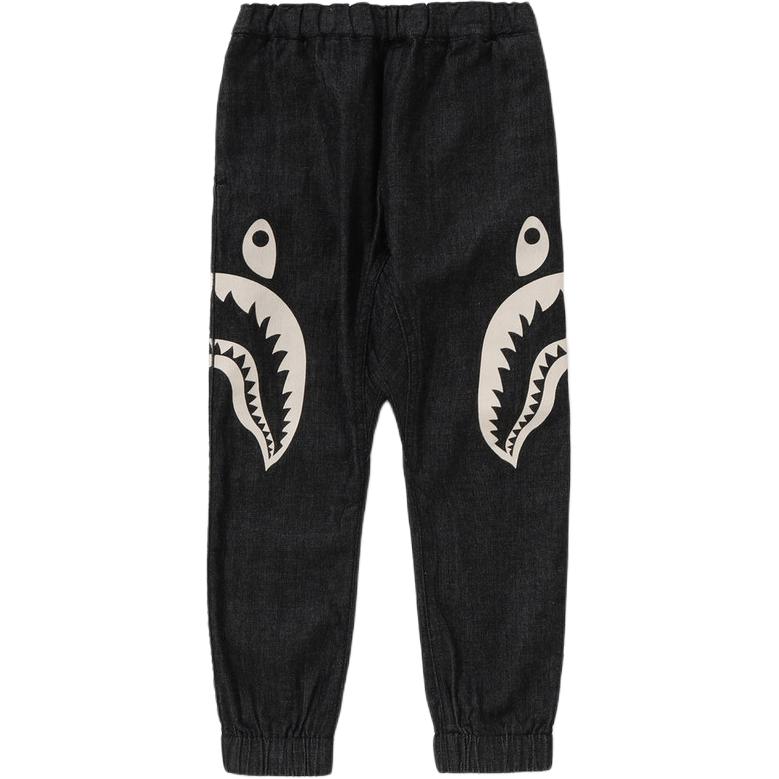 Детские джинсы Moderate A BATHING APE, черный зеленый — фото 4