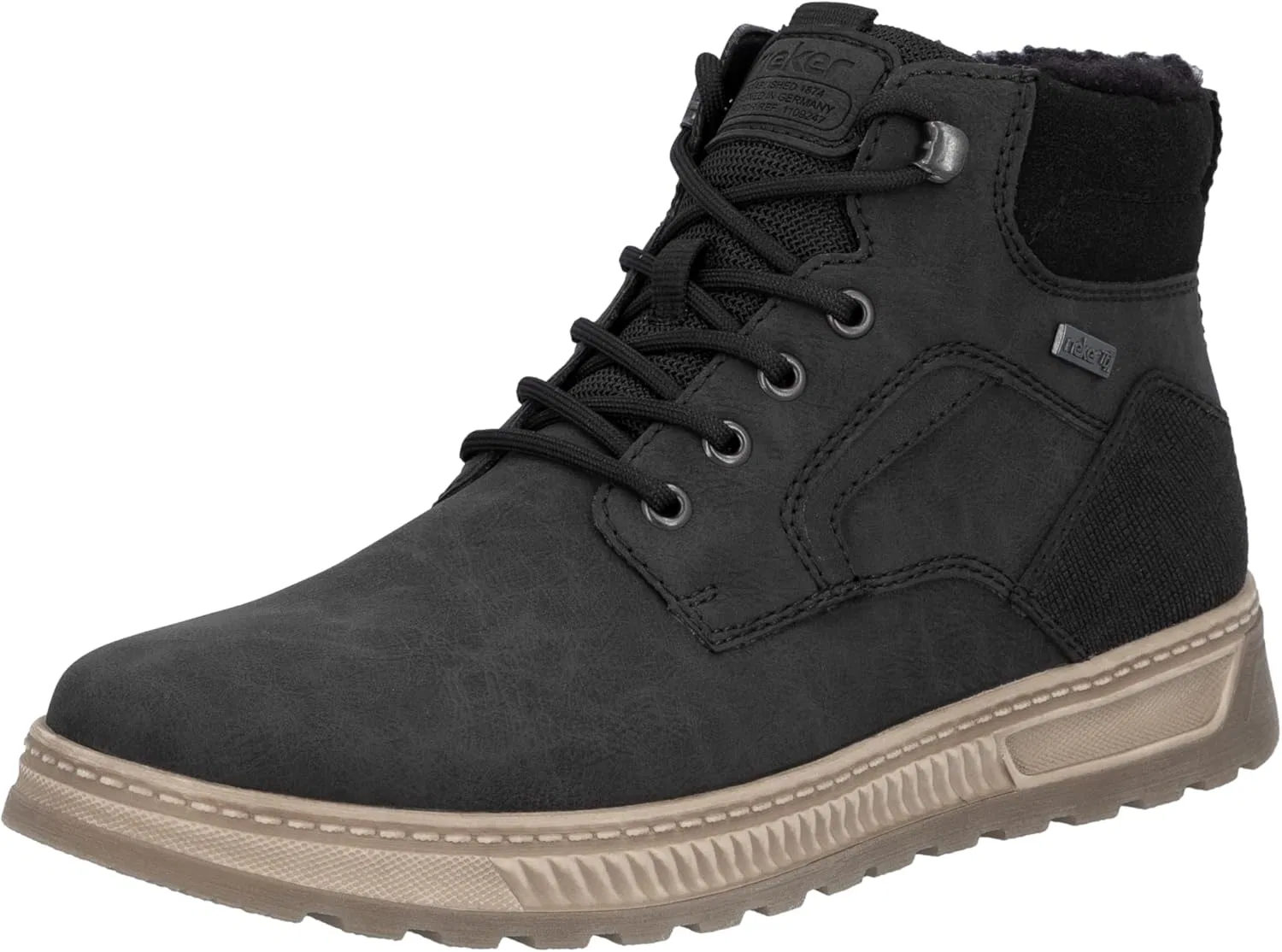 Мужские высокие кроссовки Rieker 37005, Black 00