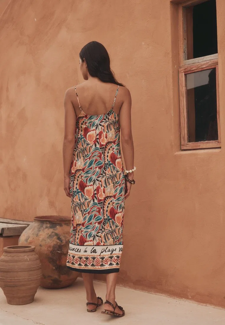 Летнее платье-миди, на бретелях, Summer Dress Next, красный — фото 2