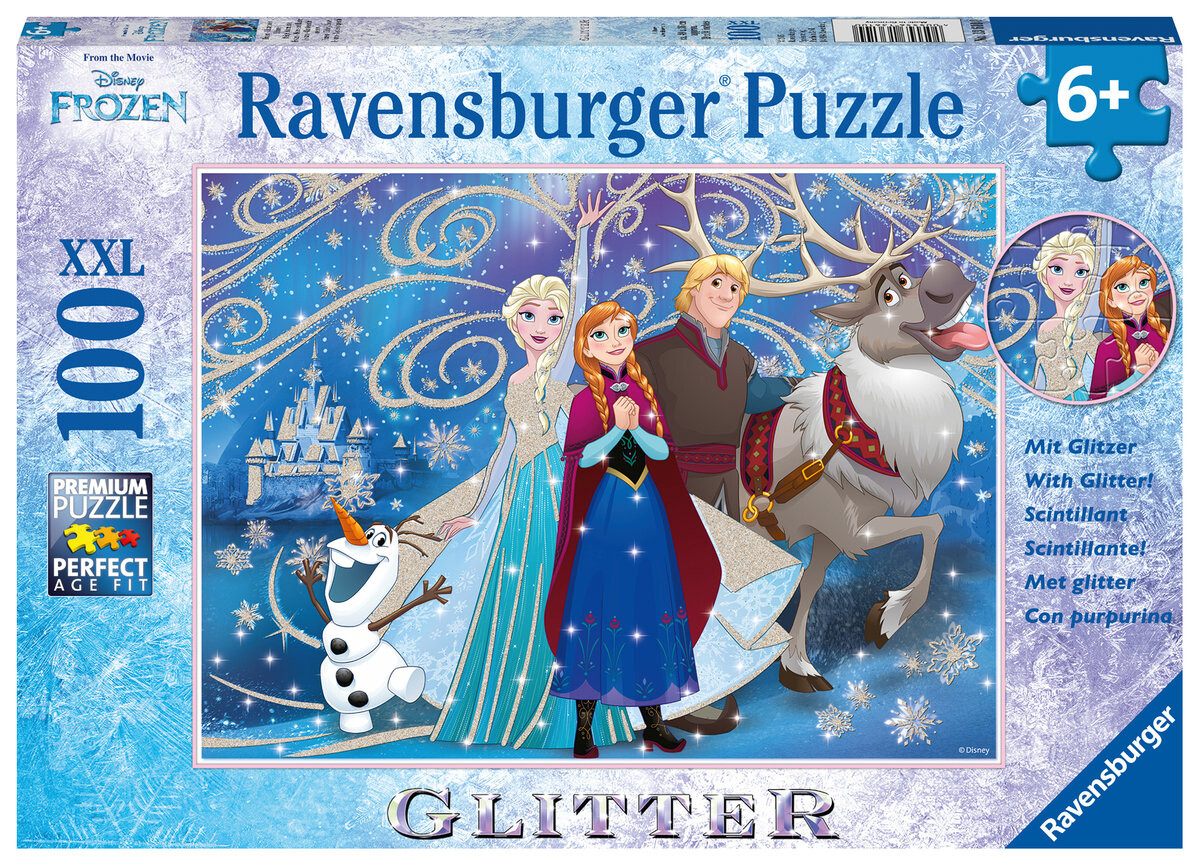 

Ravensburger, пазл, Disney, Frozen Shiny Snow, XXL, 100 шт.