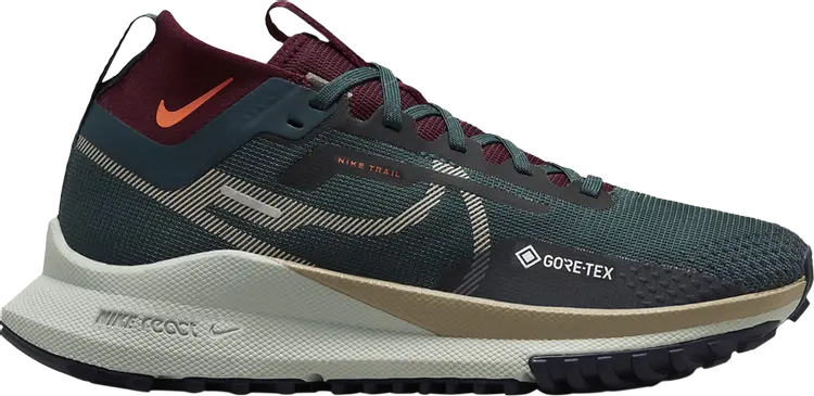 

Кроссовки Wmns React Pegasus Trail 4 GORE-TEX 'Deep Jungle Night Maroon', зеленый