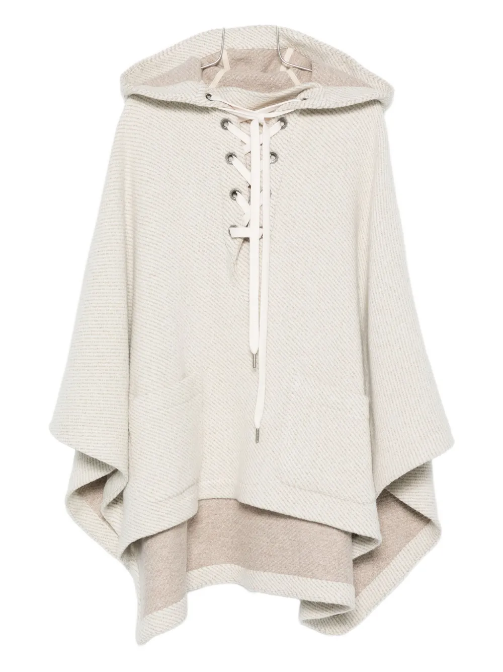 

Куртка Hooded lace-up poncho GOLDEN GOOSE, нейтральный