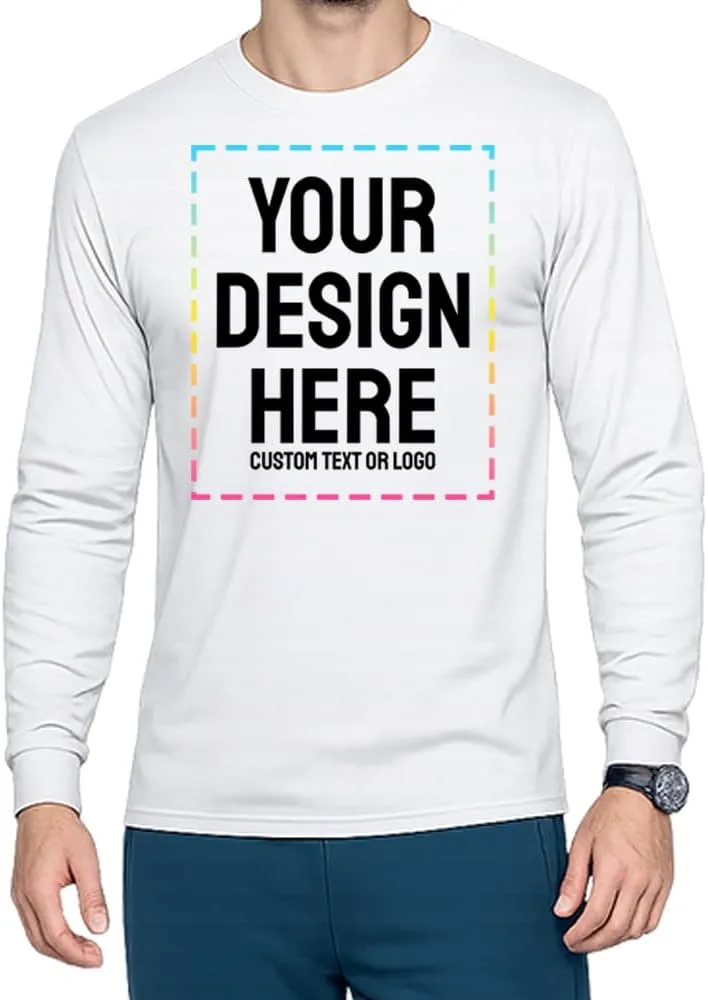 

Мужская футболка с длинным рукавом Custom, Heavy Cotton, черная Lightfire Printing