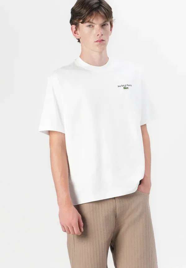 Футболка принтованная Lacoste, белый — фото 4