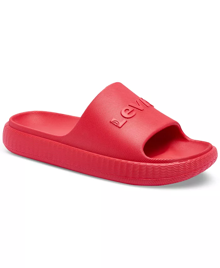 

Мужские сандалии June Next Slide с тиснением Levi's, красный