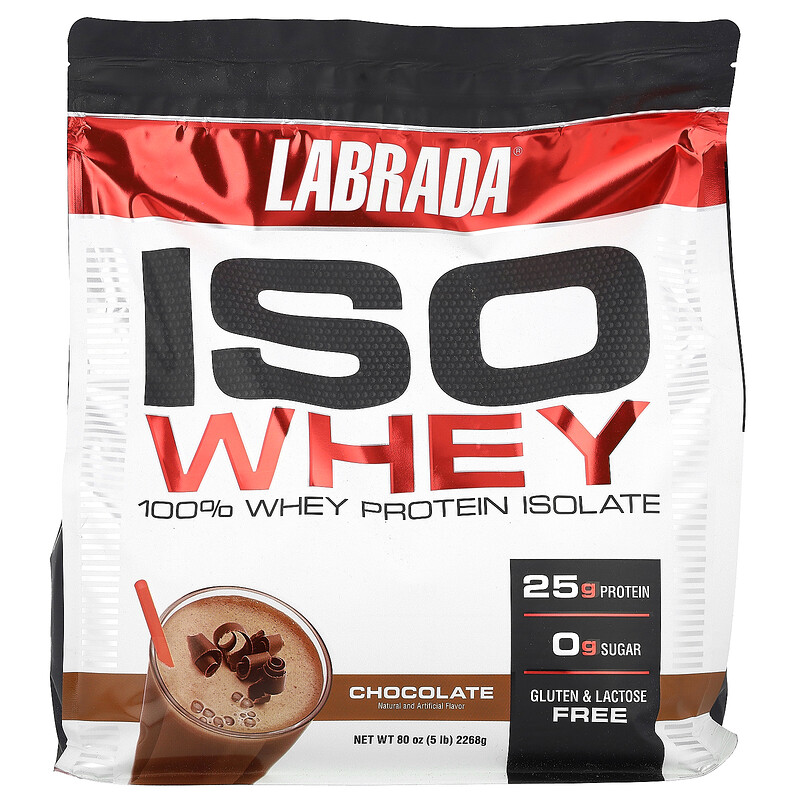 

Labrada Nutrition, ISO Whey, 100%-ный изолят сывороточного белка, шоколад, 5 фунтов (2268 г)