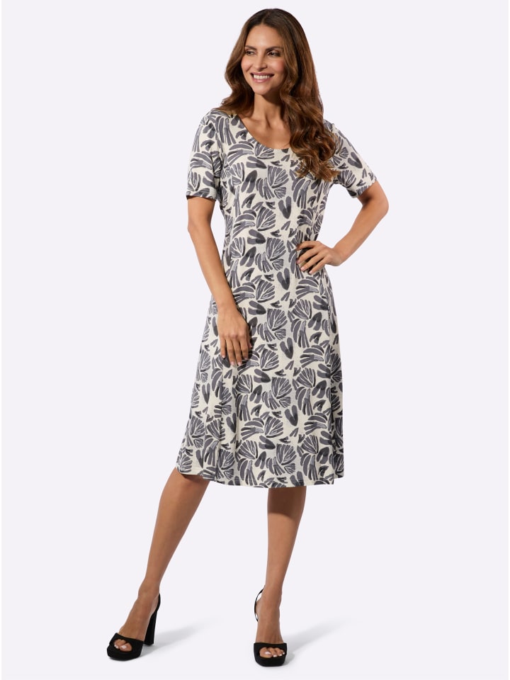 

Платье из джерси с принтом цвета шампанского и антрацита WITT WEIDEN