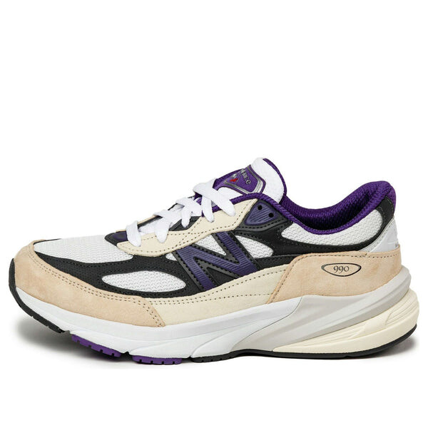 

Кроссовки 990v6 made in usa 'white black plum' New Balance, белый