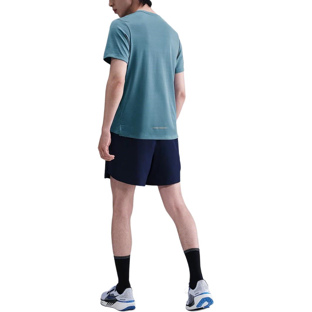 Nike Футболка dri fit miler мужская denim blue turquoise — фото 2