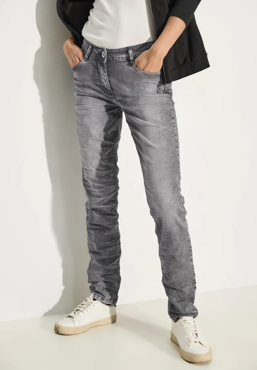 

Джинсы Cecil с 5 карманами "SCARLETT", пятикарманный фасон, цвет Light Grey Stone Wash