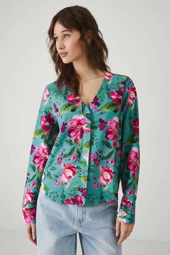 

Блузка с добавлением льна Medicine, бирюзовый