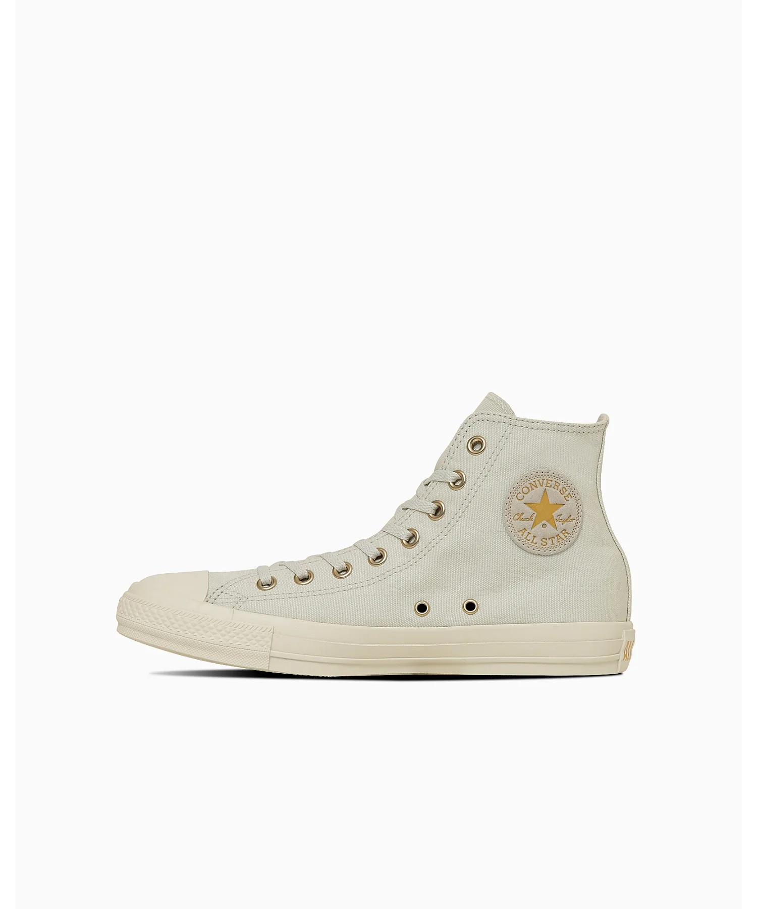 Кроссовки с золотым логотипом CONVERSE ALL STAR HI GOLDLOGOPATCH серые