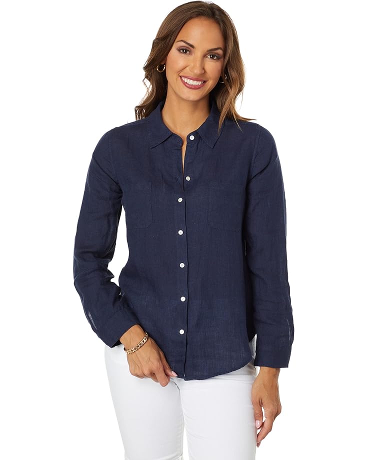 

Рубашка Lilly Pulitzer Sea View Button-Down, цвет Haiku Blue