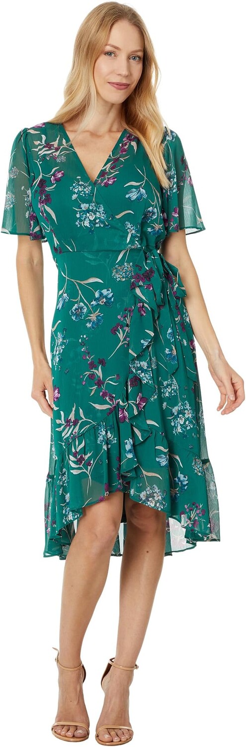 

Платье Calvin Klein Chiffon Floral Midi, цвет Sequoia Multi