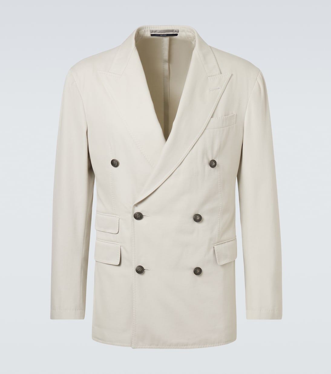 

Двубортный блейзер из хлопка и кашемира Dunhill, Light Stone