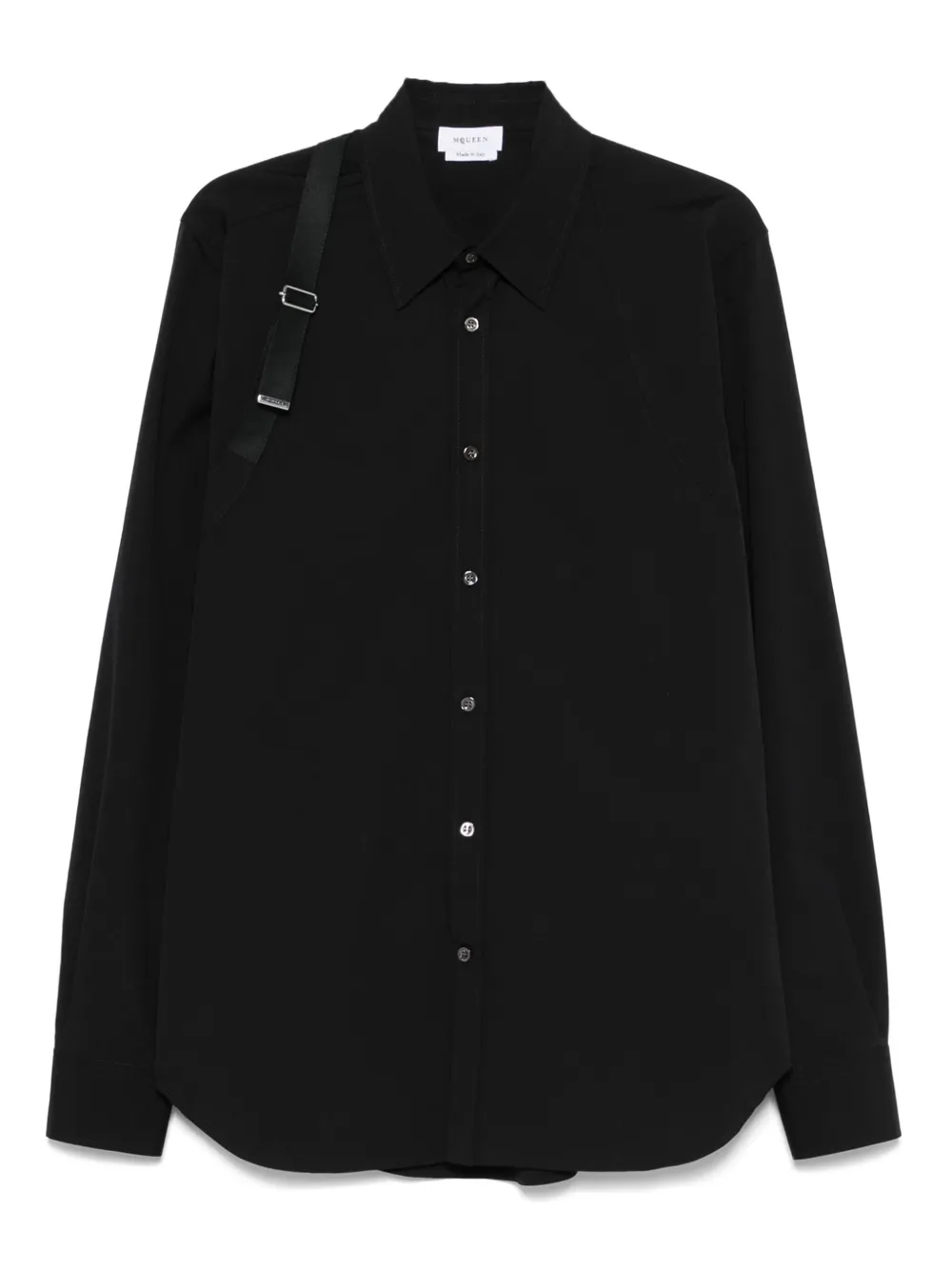 

Поплиновая рубашка Alexander McQueen, черный