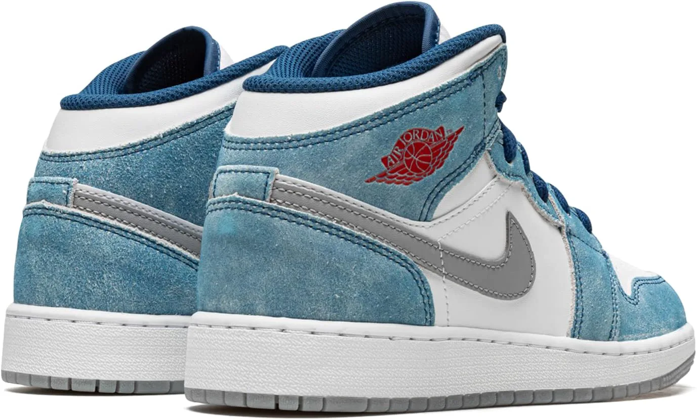 Мужские баскетбольные кроссовки Nike Air Jordan 1 Mid, синий/красный/белый — фото 3