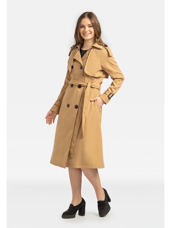 

Переходное пальто приталенного кроя Perso, коричневый