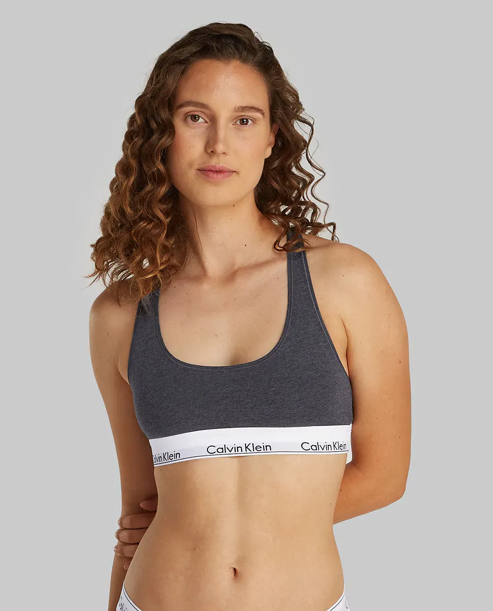 

ICON LOGO бюстгальтер без подкладки Calvin Klein, темно-серый