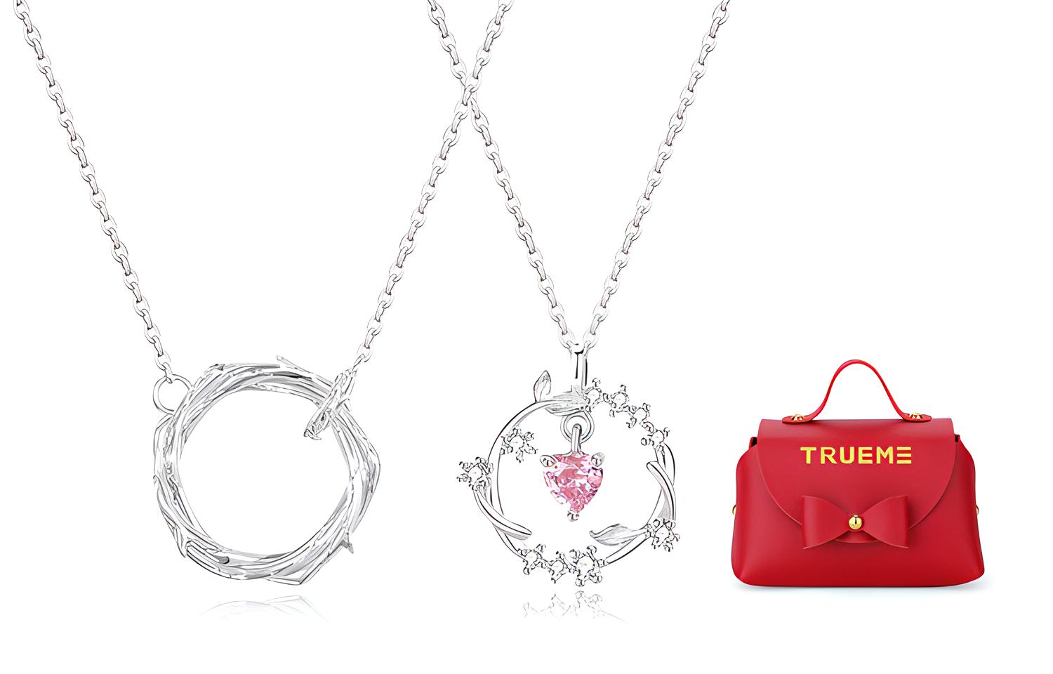 

Унисекс ожерелье TRUE ME, Thorn Heart Couple Necklace+New Year Box