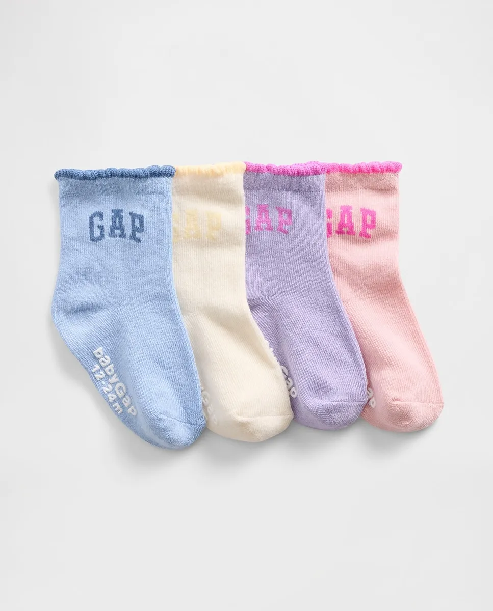 

Набор из 4 носков для девочки с медвежонком Gap, мультиколор