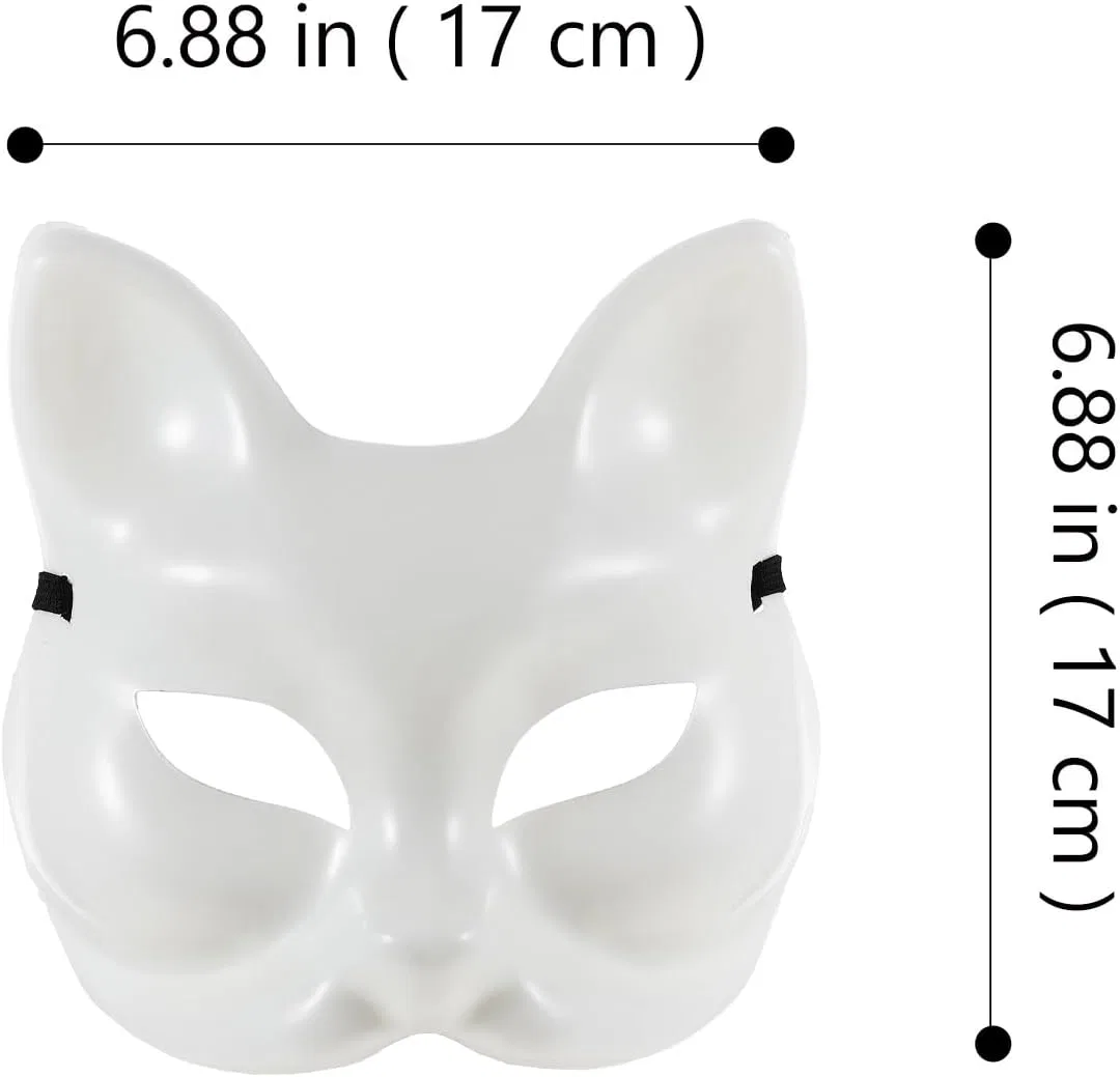 Маска для лица DEARMAMY — С ручной росписью Terrier Mask Fox Cat White Blank Mask, , , белый — фото 2
