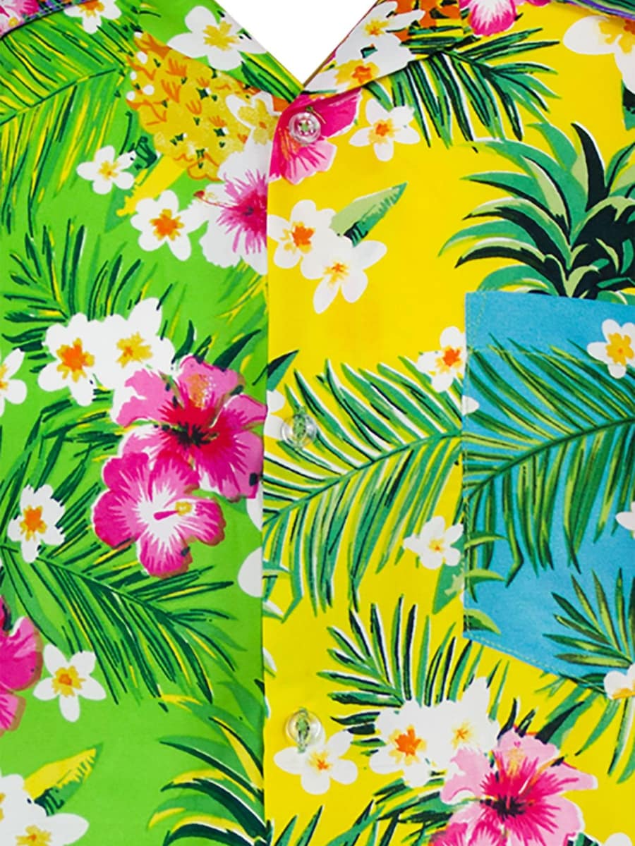 Рубашка на пуговицах классического кроя King Kameha Pineapple Flowers, Mixed Colors — фото 3