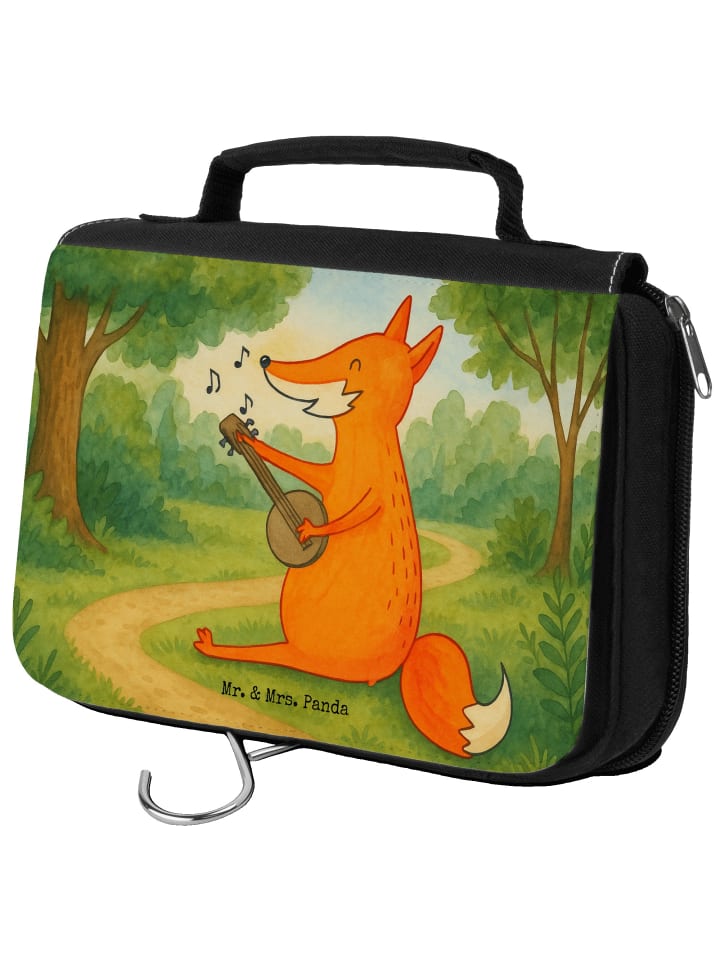 

Mr. & Mrs. Panda Косметичка с изображением лисы и гитары, без слогана, белого цвета