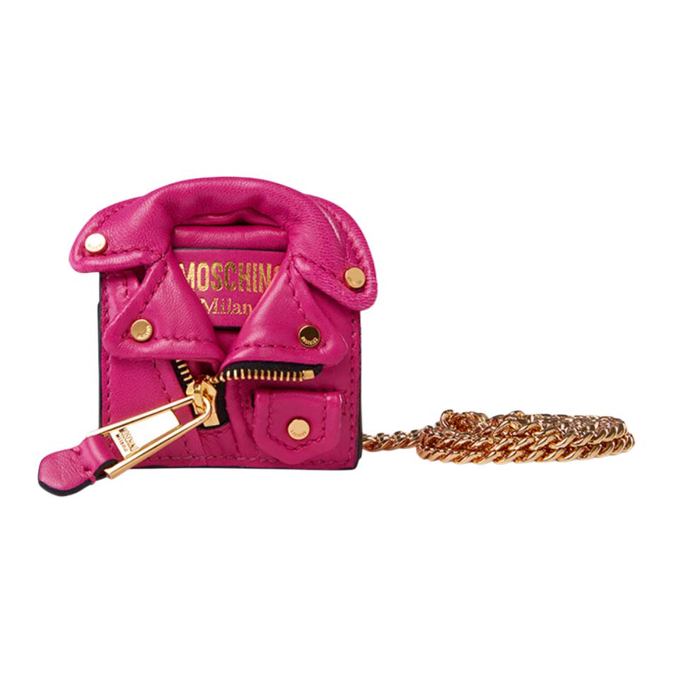 

MOSCHINO Овчинная сумка через плечо мини женская фуксия