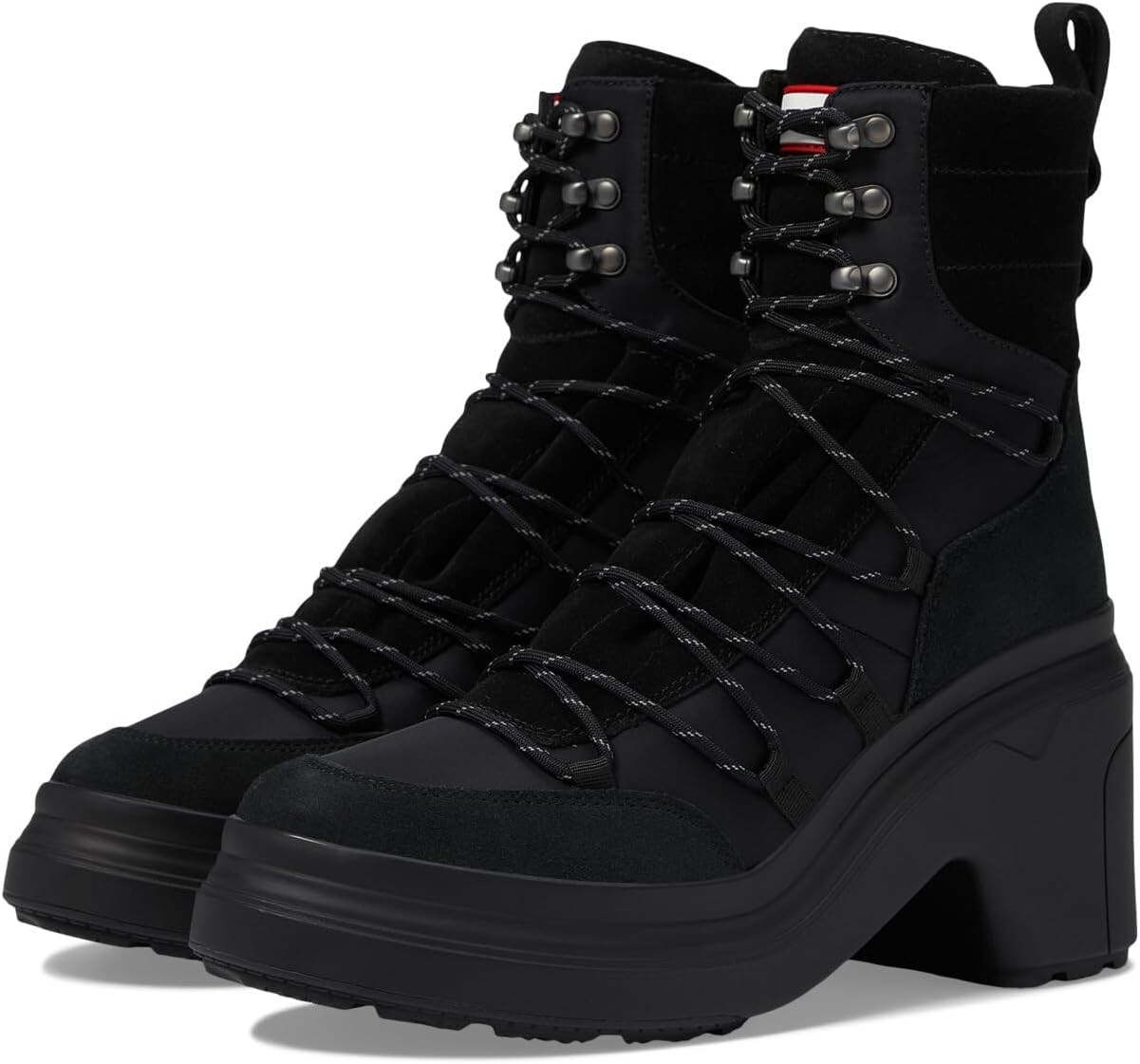 

Ботинки на шнуровке Discoverer Mid Lace-Up Leather Heel Boot Hunter, черный