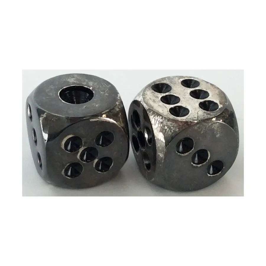 

d6 Металл с черными цифрами, Dice & Supplies (Unidentifiable Publisher)