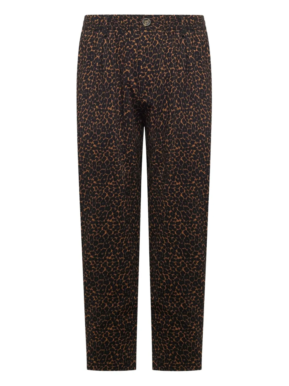 

Плиссированные брюки с леопардовым принтом Pierre-Louis Mascia, коричневый