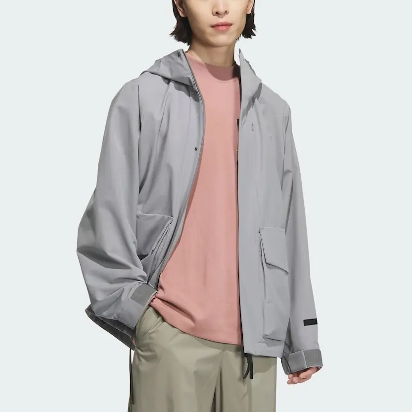 Adidas Теплая вязаная куртка мужская серая, Gray — фото 4